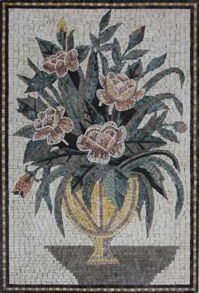 FL2518 Flower Vase Bouquet Wild Wall Tile Home  Mosaic