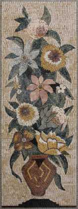 FL485 Vertical Wall Decorative Flowers  Mosaic