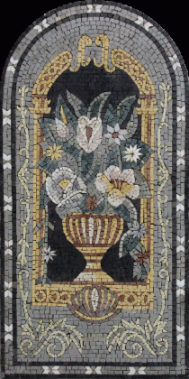 FL565 Vertical Flower Vase Rose  Mosaic