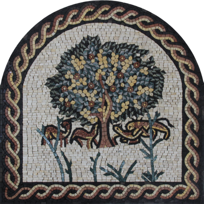 Tree of Life Arched Decor Mosaic