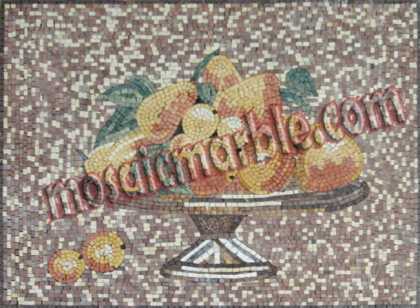 Fruit Bowl Stone Art Kitchen Backsplash Mosaic