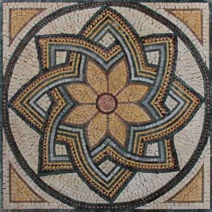 GEO1230 Beautiful Daisy Flower Attached Chain  Mosaic