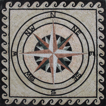 GEO1282 Ancient Compass  Mosaic