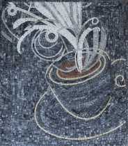 Hot Coffee Cup Artistic Kitchen Backsplash Mosaic