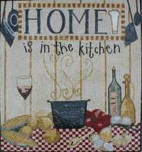 Home is in the Kitchen Wall Backsplash Mosaic