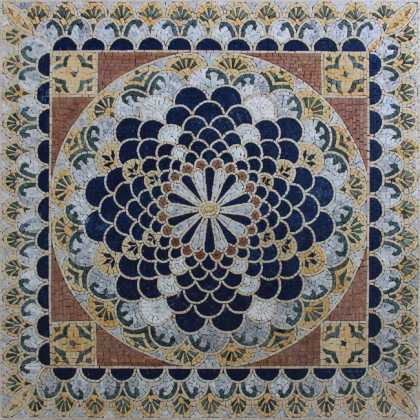 GEO2699 Square Majestic Oriental Arabesque  Mosaic