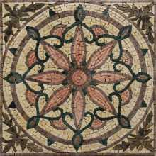 GEO2702 Abstract Lotus Compass Inlay Handmade  Mosaic