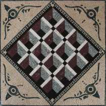 GEO2707 Optical Illusion 3D Squares Handmade  Mosaic
