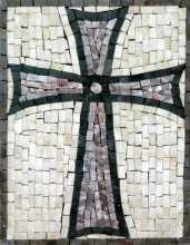 Large Byzantine Cross Crucifix Religious Mosaic