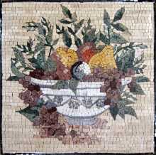 Fruits & Leaves Still Life Kitchen Backsplash Mosaic
