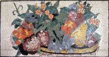 Fruits & Leaves Rectangular Kitchen Backsplash Mosaic
