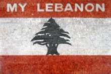 GEO483 Lebanon Flag reproduction Mosaic