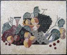 Fruits & Grapes Still Life Kitchen Backsplash Mosaic