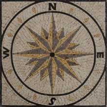 Compass motif square wall floor home decor Mosaic