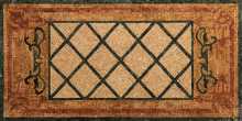 GEO641 Oriental Geometric Criss Cross Rug Mosaic