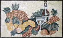 Fruits & Wine Still Life Kitchen Backsplash Mosaic