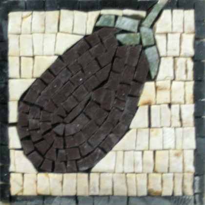 Large Eggplant Square Kitchen Backsplash Mosaic