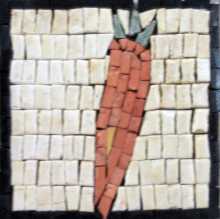 Large Orange Carrot Kitchen Backsplash Mosaic