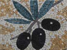 IN710 Black Olives Kitchen Art Mini Insert  Mosaic