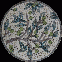 IN712 Green Olives Gorgeous Round Kitchen Art  Mosaic