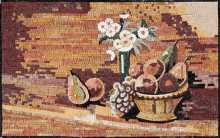 Fruit Bowl & Flower Vase Kitchen Backsplash Mosaic