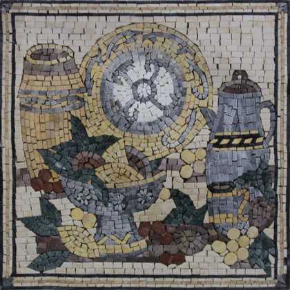 Beautiful Fruits & Tea Time Kitchen Backsplash Mosaic