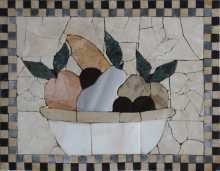 Fruit Basket Crazy Cut Kitchen Backsplash  Mosaic