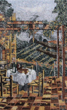 LS144 Village Landscape Wall Hanging Home  Mosaic