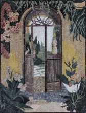 LS146 Exquisite Landscape Door Floral Home Wall  Mosaic