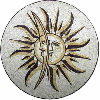 Sun & Moon Mosaic Table Top