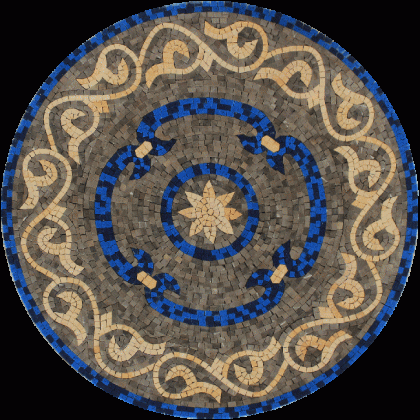 MD1056 Chic Round Art Medallion  Mosaic