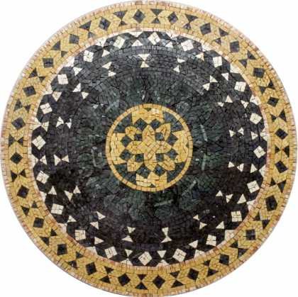 MD111 balck and gold stone art Mosaic