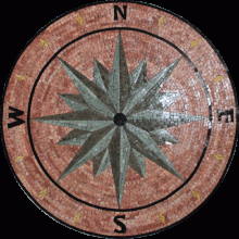 MD1369 Guide Me Point Compass Direction Home  Mosaic