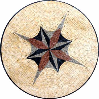 MD149 Central star design medallion Mosaic