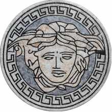 MD159 Versace Round Logo Medallion  Mosaic