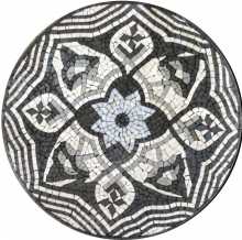 MD161 Black and white flower art Mosaic