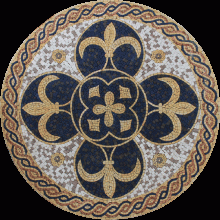 MD1791 Fleur De Lys Artistic Twisted Rope  Mosaic