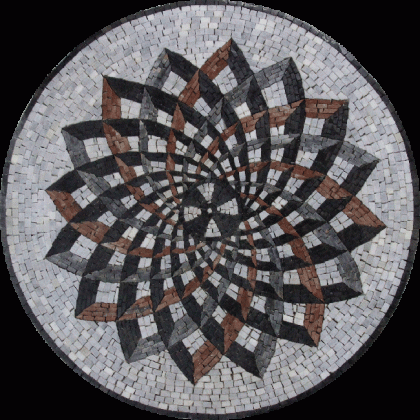 MD1901 Beautiful Round Medallion Mural Design  Mosaic