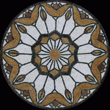 MD1939 Beautiful Round Medallion Home Art Wall  Mosaic