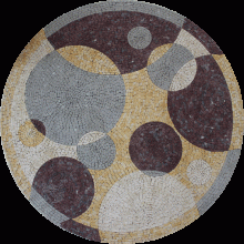 MD1970 Abstract Modern Round Medallion  Mosaic