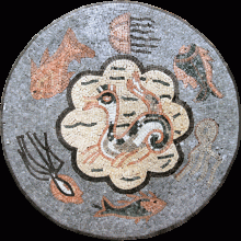 MD1 pastel colors ocean life mosaic
