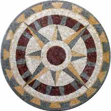 MD221 big compass medallion Mosaic