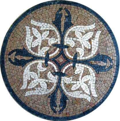 MD248 artistic floral design medallion Mosaic