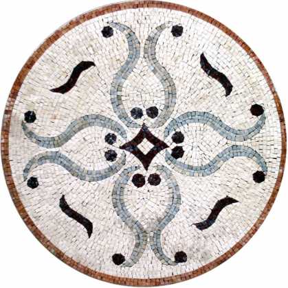 MD255 white elegance medallion Mosaic