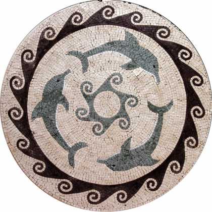 MD285 dolphin trio  Mosaic