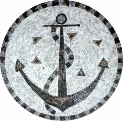 MD288 Anchor design medallion Mosaic