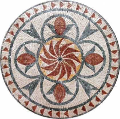 MD290 fresh floral design medallion Mosaic
