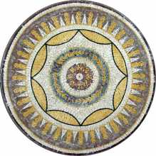 MD389 golden explosion medallion Mosaic