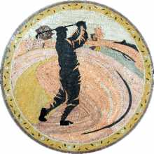 MD394 Golf Player Mosaic