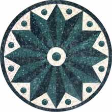 MD428 Compass Nautical Round  Mosaic